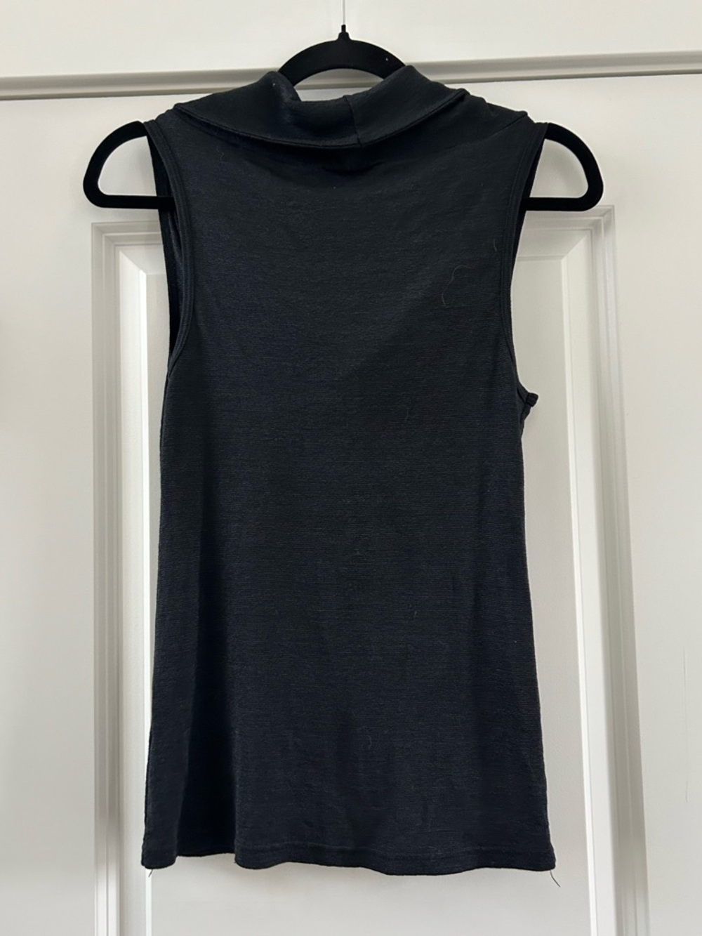 Michael Stars Black Cowl Neck Sleeveless Top One Size Soft Stretch Knit Tank - Picture 6 of 6